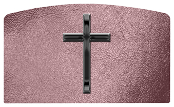 DACRO-510-BK-SH-OR Black Single Cross Shimmer Orchid